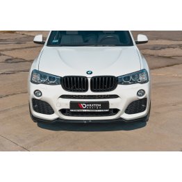 Накладка сплиттер на передний бампер на BMW X3 F25 M-Pack Polift